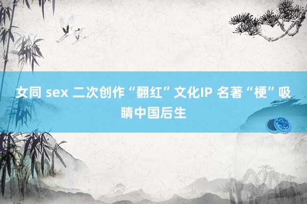 女同 sex 二次创作“翻红”文化IP 名著“梗”吸睛中国后生