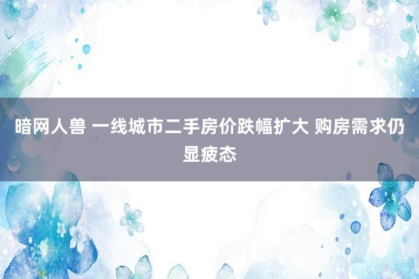 暗网人兽 一线城市二手房价跌幅扩大 购房需求仍显疲态