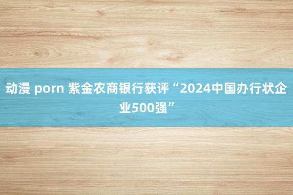 动漫 porn 紫金农商银行获评“2024中国办行状企业500强”