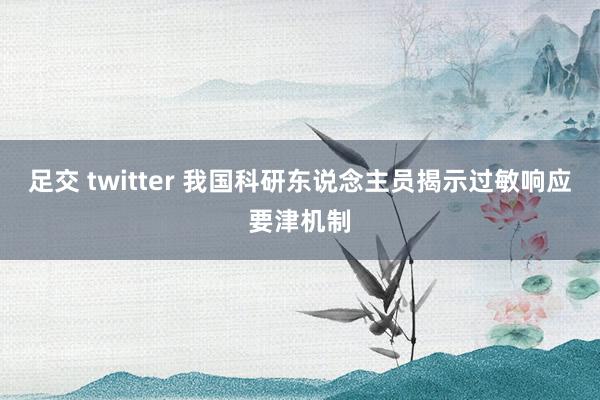 足交 twitter 我国科研东说念主员揭示过敏响应要津机制