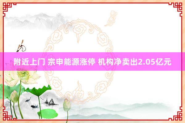 附近上门 宗申能源涨停 机构净卖出2.05亿元