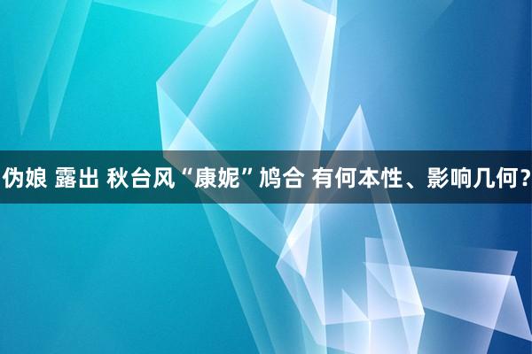 伪娘 露出 秋台风“康妮”鸠合 有何本性、影响几何？