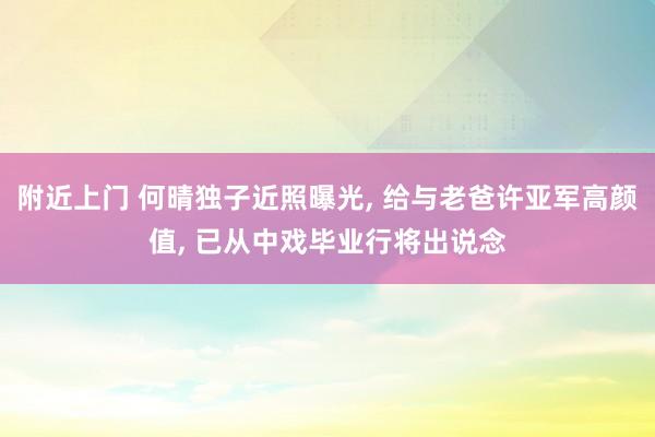 附近上门 何晴独子近照曝光， 给与老爸许亚军高颜值， 已从中戏毕业行将出说念