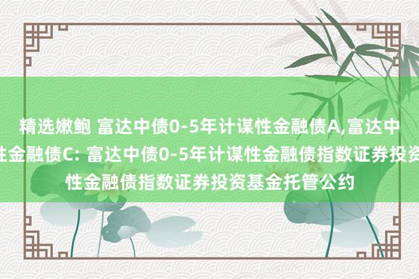 精选嫩鲍 富达中债0-5年计谋性金融债A，富达中债0-5年计谋性金融债C: 富达中债0-5年计谋性金融债指数证券投资基金托管公约