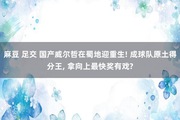 麻豆 足交 国产威尔哲在蜀地迎重生! 成球队原土得分王， 拿向上最快奖有戏?