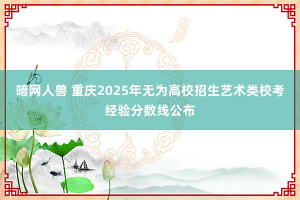 暗网人兽 重庆2025年无为高校招生艺术类校考经验分数线公布