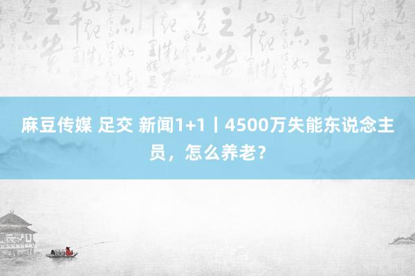 麻豆传媒 足交 新闻1+1丨4500万失能东说念主员，怎么养老？